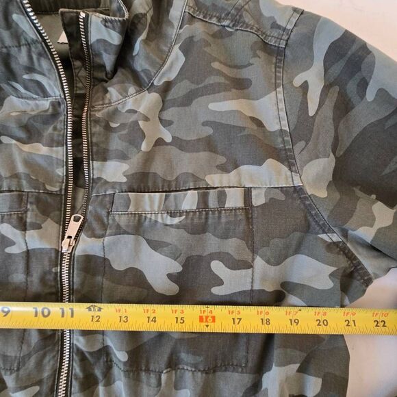 Old Navy Womens Green Camouflage Zip Front Adjustable Waist Utility Jacket XXL - Picture 9 of 12